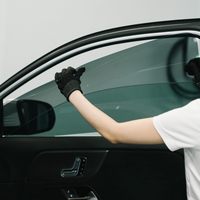 Film solaire décoratif bleu clair en PET, isolant thermique, anti-UV, avec colle amovible, 15,2*30m, pour fenêtres - Vente en gros