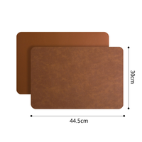 Set de table en similicuir imperméable, résistant à la chaleur, antidérapant, rectangulaire, pour table à manger