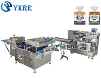 Machine de découpe de pain grillé certifiée CE, ligne d'emballage de sacs préformés, contact alimentaire, acier inoxydable 304, standard, 600-720 pièces/h, 220V, pour boulangerie