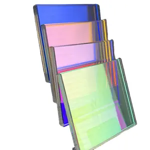 Dégradé de couleur d'art irisé revêtement dichroïque verre revêtement uv pour le verre