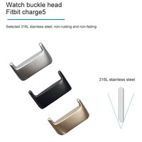 Adaptador de liberación rápida de acero inoxidable Win-Win para Fitbit Charge 6 5 Smartwatch, conector de Metal, accesorios para reloj