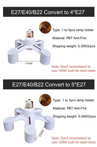 E27 Để E27 Đèn Đầu Chuyển Đổi Nhựa Brass Bóng Đèn Chủ Đèn Chùm Chiếu Sáng Lịch Thi Đấu Với Vít Phong Cách Thiết Kế Mới Đèn Cơ Sở - Product Image 5