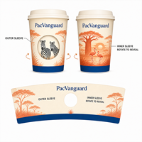 Gobelets en papier rotatifs avec logo personnalisé, essentiels pour les cafés, plusieurs options de taille, emballage prêt à la vente, gobelets en papier de 12 oz pour le café