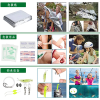 Ensemble d'outils de survie pour l'aventure en escalade en plein air, multifonctionnel, pour la défense personnelle sur le terrain, fournitures de survie SOS, trousse de premiers soins