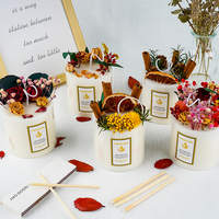 Bougies votives de luxe véganes en cire de soja à marque privée, avec couvercle en verre, logo personnalisable, pour fêtes, Halloween, Diwali, Ramadan