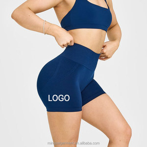 <span class=keywords><strong>Shorts</strong></span> Deportivos de Cintura Alta para Mujer, con Logotipo OEM, Elastano, Nailon, Sin Costuras, Ventilados, para Correr, Gimnasio, Yoga, Personalizados - Product Image 6