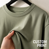 Camiseta de Algodón 230GSM con Logotipo Personalizado, Venta al Por Mayor, OEM, ODM, Camiseta Blanca para Hombre, Hombros Ligeramente Caídos, Cuello Redondo, Manga Corta, 100% Algodón