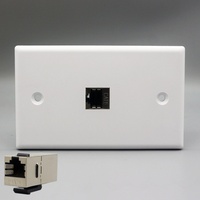 Câble réseau blindé Cat6 Cat7 de style américain, prise informatique 120/118, câble de données USB standard américain, panneau fibre optique