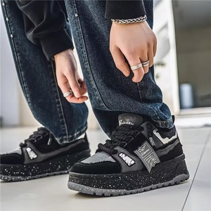 <span class=keywords><strong>Sneakers</strong></span> da Uomo per Coppie, Nuovo Modello Versatile con Suola Spessa, Rialzante, Morbida e Traspirante, con Lacci e Tomaia in Tessuto - Product Image 6