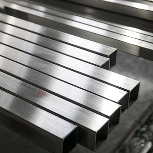 Tubo de Acero Inoxidable Cepillado con Acabado Cuadrado Rectangular para Decoración y Construcción - Product Image 1