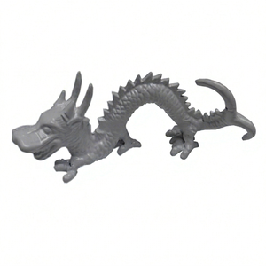 Figurine de dragon en métal blanc de qualité supérieure, design personnalisé, décoration de bureau, restaurant, accent décoratif époustouflant, objet de collection, moulage artistique - Product Image 1