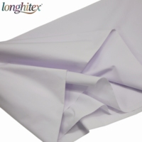 Longhitex prix usine tissé TC 90/10 tissu uni blanchi pour hommes Robes arabes literie et vêtement de mariage garçons