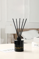 Bouteille de diffuseur d'arôme en verre de roseau, Logo personnalisé noir et blanc de 150ml, vente en gros