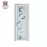 Phipulo Weiß Aluminium Badezimmer Tür mit Glas Schaukel Tür Design