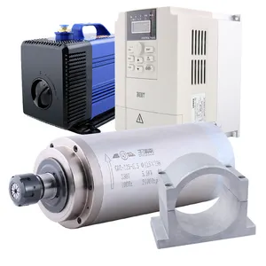 VFD değişken frekans CNC freze makinesi ile endüstriyel CNC freze mili su soğutmalı Motor 5.5KW Machine