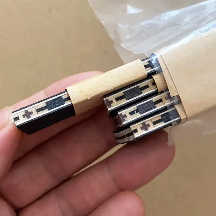 Tira de madera con incrustaciones de encuadernación media trasera de 640x5x1,0mm para piezas de guitarra