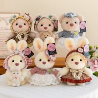 Boneka Beruang Ibu dan Bayi Lisa OEM ODM, Topi Bordir Renda, Boneka Super Lembut, Dekorasi Rumah, Hadiah Anak, Kenyamanan Emosional