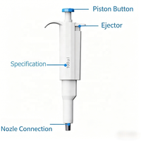 Mini pipette à volume fixe 5 50 100 200 300 µL