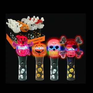 Promotional Halloween Toys Led Toy Lights Flashing Ball Large Rainbow Led Spinning Wand