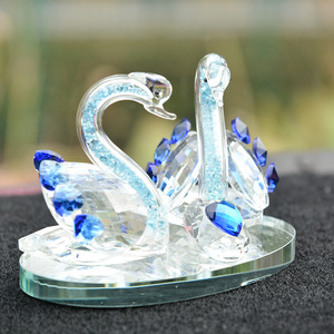 Juego de Adornos de Cisne de Cristal Azul, Regalo de Boda, Decoración para Recámara Nupcial - Product Image 2