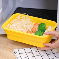 Boîte de conservation alimentaire pliable en silicone sans BPA HYRI, boîte à lunch pliable pour la préparation des repas, grande capacité, passe au lave-vaisselle