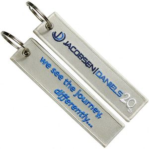 Wholesale Polyester Embroidery Keychain Safe <b>Key</b> Holder With <b>Custom</b> Embroidered Design Cheap Price - Product Image 3