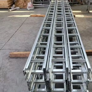 Plateau de système d'alimentation par câble de <span class=keywords><strong>grand</strong></span> diamètre 200mm * 100mm * 1.5mm Chemin de câbles d'échelle galvanisé - Product Image 3