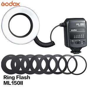 Flash de Anillo Macro Godox ML-150II, Luz LED de Anillo de 5800K, Flash Speedlite para Cámaras DSLR Canon, Nikon, <span class=keywords><strong>Sony</strong></span>, Fuji, Olympus - Product Image 2