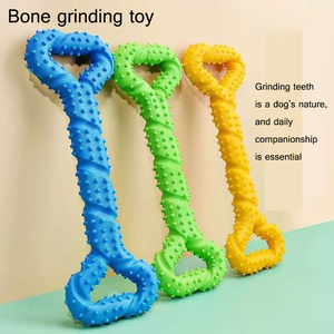 Sıcak satış özel renkler çevre dostu sevimli dayanıklı Tpr Pet yıkılmaz köpek çiğnemek kemik oyuncak - Product Image 3