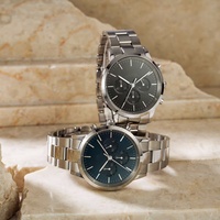 Montre à quartz Offre Spéciale pour hommes DW Chronographe 42mm Link Montres à bracelet en acier inoxydable argenté
