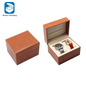 Fentes En Cuir Montre Boîte De Rangement Organisateur Nouveau Mécanique Mens Montre Présentoir Cas Noir Bijoux Cadeau Boîtes