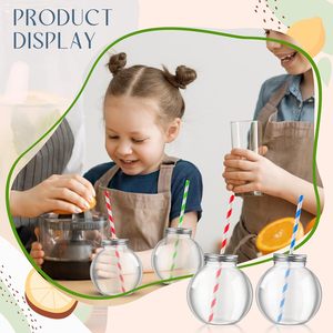 Bouteille de boisson en plastique en forme de boule de Noël avec paille, gobelet en plastique, 400 ml, bouteille de boisson en forme de boule de Noël - Product Image 5