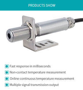 مستشعر حرارة بالأشعة تحت الحمراء بدون تلامس، مصنف IP65، تصميم معدني من الفولاذ المقاوم للصدأ، تصميم مدمج للاستخدام الصناعي، سهل الاستخدام - Product Image 3