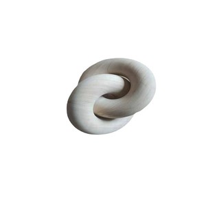 Ornement décoratif en bois de Paulownia à deux anneaux noués, blanc, rond, pour la décoration de la maison, du salon ou du bureau - Product Image 5