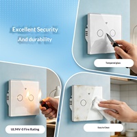 Interrupteur intelligent Graffiti Matter Wi-Fi 2,4 GHz, compatible avec commande vocale via application, câblage monophasé et neutre, 8A 240V