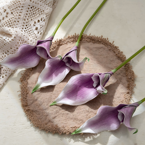 Lirios de Cala Artificiales en Oferta, Flores Artificiales de EVA de Larga Duración, Realistas para Decoración de Bodas y Hogar - Product Image 3