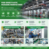Custom Printed Eight Side Seal Flat Bottom Pouches, High Barrier Bags for Instant Oatmeal Cereal, Custom Logo Printing