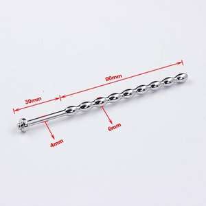 SM секс-игрушки водонепроницаемые вытягивающие шарики для увеличения конского глаза металлическая заглушка для мочеиспускательного канала гей секс - Product Image 6