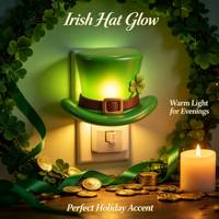 Lampe LED de nuit verte Saint-Patrick avec trèfle, décorative pour les fêtes irlandaises, personnalisable pour la maison et les fêtes