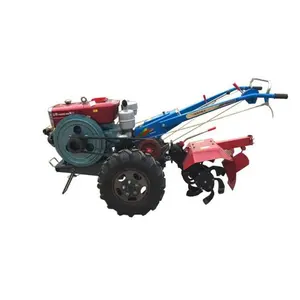 2023 Nieuwe Populaire 8pk 10pk 12pk 15pk 18pk Tweewielige Handtractor Met Roterende Helmstok Rotovator Minitractor