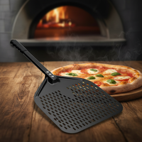 Pelle à pizza perforée 14 "pelle professionnelle en aluminium anodisé spatule de cuisson outils à pizza peler pour la cuisson de pizza 34CM