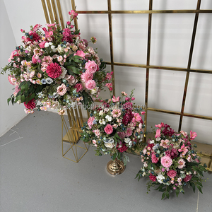 Boules de fleurs artificielles de luxe de haute qualité, nouvelle conception, vente en gros, décoration de mariage, grand ballon de fleurs <span class=keywords><strong>rose</strong></span> au toucher réel - Product Image 5