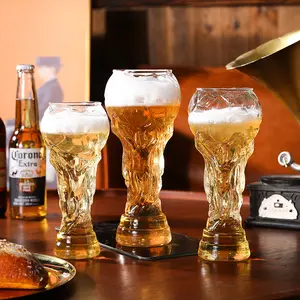 สินค้าขายส่ง รูปทรงถ้วยรางวัล แก้ว Borosilicate สูงที่ไม่ซ้ําใคร ขวดน้ําดื่ม ขวดน้ําผลไม้ ถ้วยปองเบียร์ เครื่องดื่ม