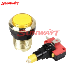Botón Pulsador Arcade de 32mm Chapado en Oro con LED de 12V, Venta Caliente de Fábrica - Product Image 5