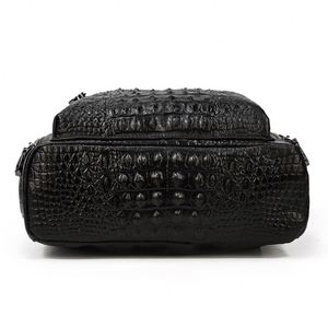 2025 Hot Sale Vintage Trend Crocodile <b>Leather</b> <b>Backpack</b> Fashion Men and Women Travel Hiking Rucksack <b>Laptop</b> Bag - Product Image 5