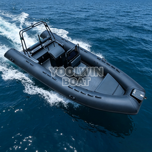 Bateau pneumatique semi-rigide de luxe CE 20 pieds 600 RIB 580 à coque rigide en aluminium en V profond, avec Hypalon Orca et PVC, à vendre - Product Image 1
