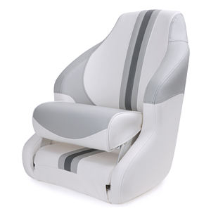 Marine Boot Deluxe Opvouwbare Bank Boot Stoelruimte Voor 2 Personen Dubbele Stoel Wit Met Donkerblauwe Naden - Product Image 5