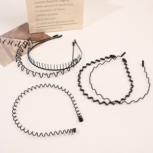 Diademas Deportivas Elásticas Simples de Metal Negro Jynbows al por Mayor, Decoración Ondulada de Moda Unisex para Hombres y Mujeres - Product Image 6