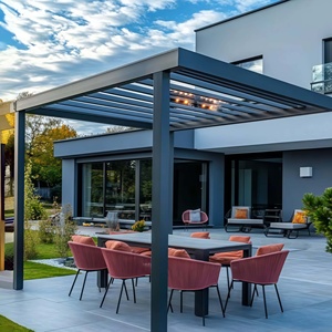 Pergola bioclimatique <span class=keywords><strong>en</strong></span> aluminium 3x4m motorisée pour extérieur, plage, <span class=keywords><strong>piscine</strong></span>, gazebo, protection contre la pluie, <span class=keywords><strong>volet</strong></span> <span class=keywords><strong>en</strong></span> aluminium - Product Image 6