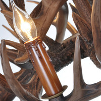 Lampe en résine créative américaine, style pastoral, à plusieurs niveaux, en forme de bois de cerf, rétro, industrielle, luminaires en bois de cerf, lustre de luxe